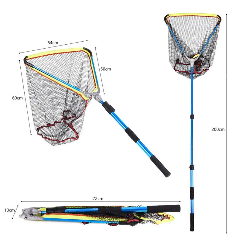 

Ultralight Large Triangular Network Handle Fishing Nets Portable High Strength Aluminum Alloy Fly Fishing Landing Net