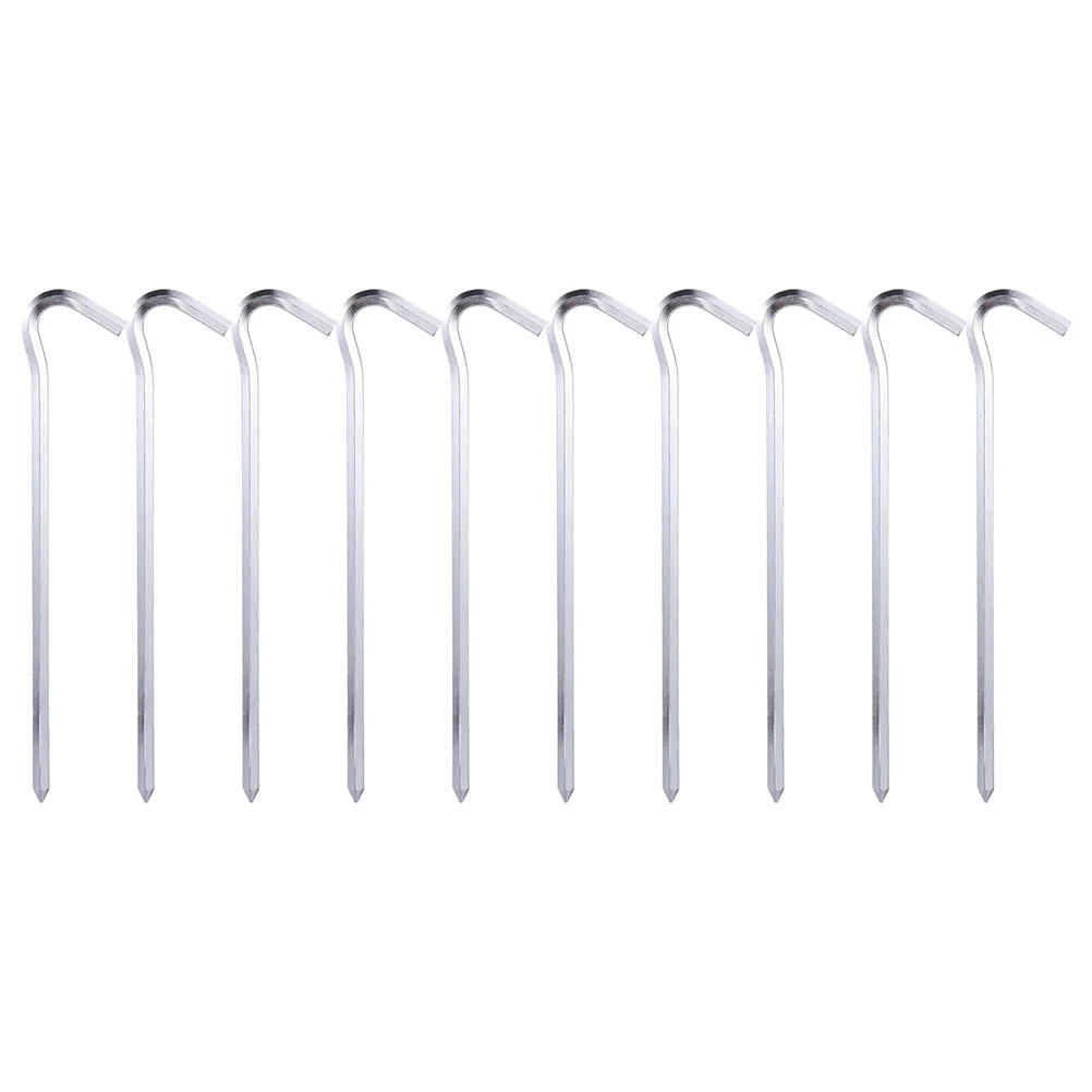 

12Pcs Tent Pegs Anti-rust Tent Nails Outdoor Tent Accessory Thicken Tent Nail