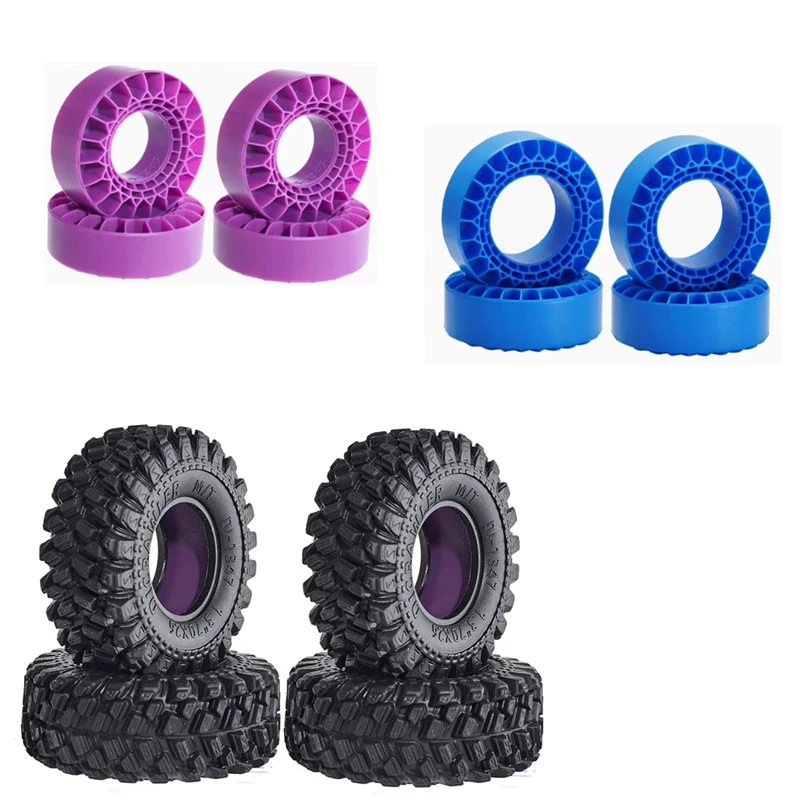 4 шт. 1 3-дюймовая резиновая шина для 1/18 RC Crawler TRX4-M SCX24 FMS Chevrolet K10 Defender Bronco обновленные