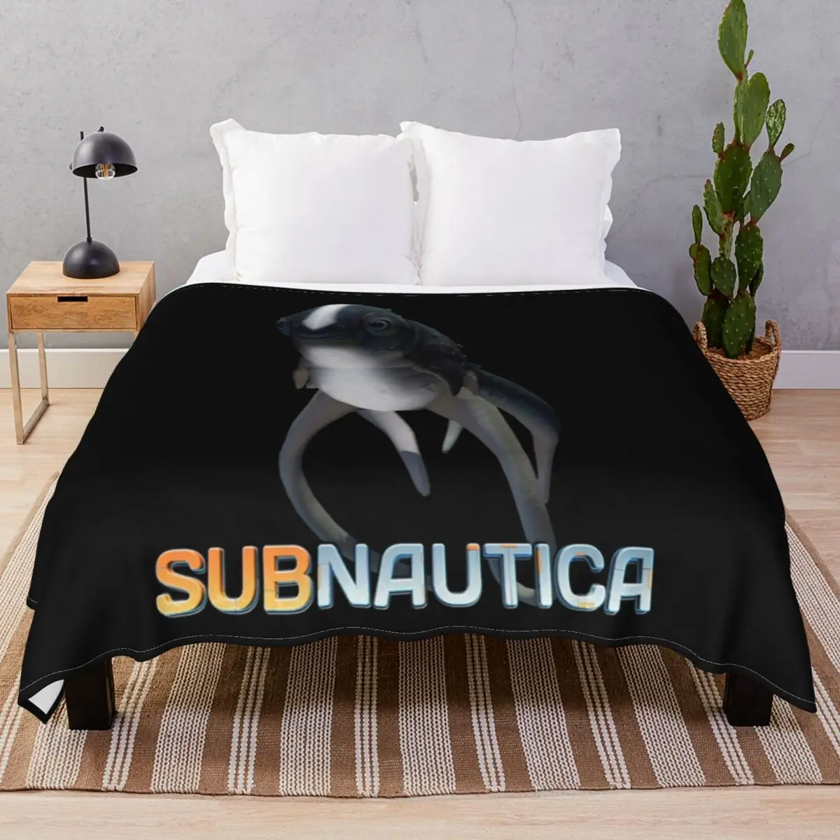 Subnautica Cuddlefish Blankets Fleece Spring/Autumn Super Warm Throw Blanket for Bedding Sofa Travel Cinema