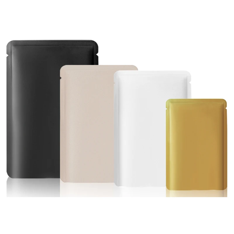 

100 шт. индивидуальные сумки, миниатюрные цветные сумки из алюминиевой фольги, рандомная упаковка для ухода за кожей, матовые пищевые пакеты ...