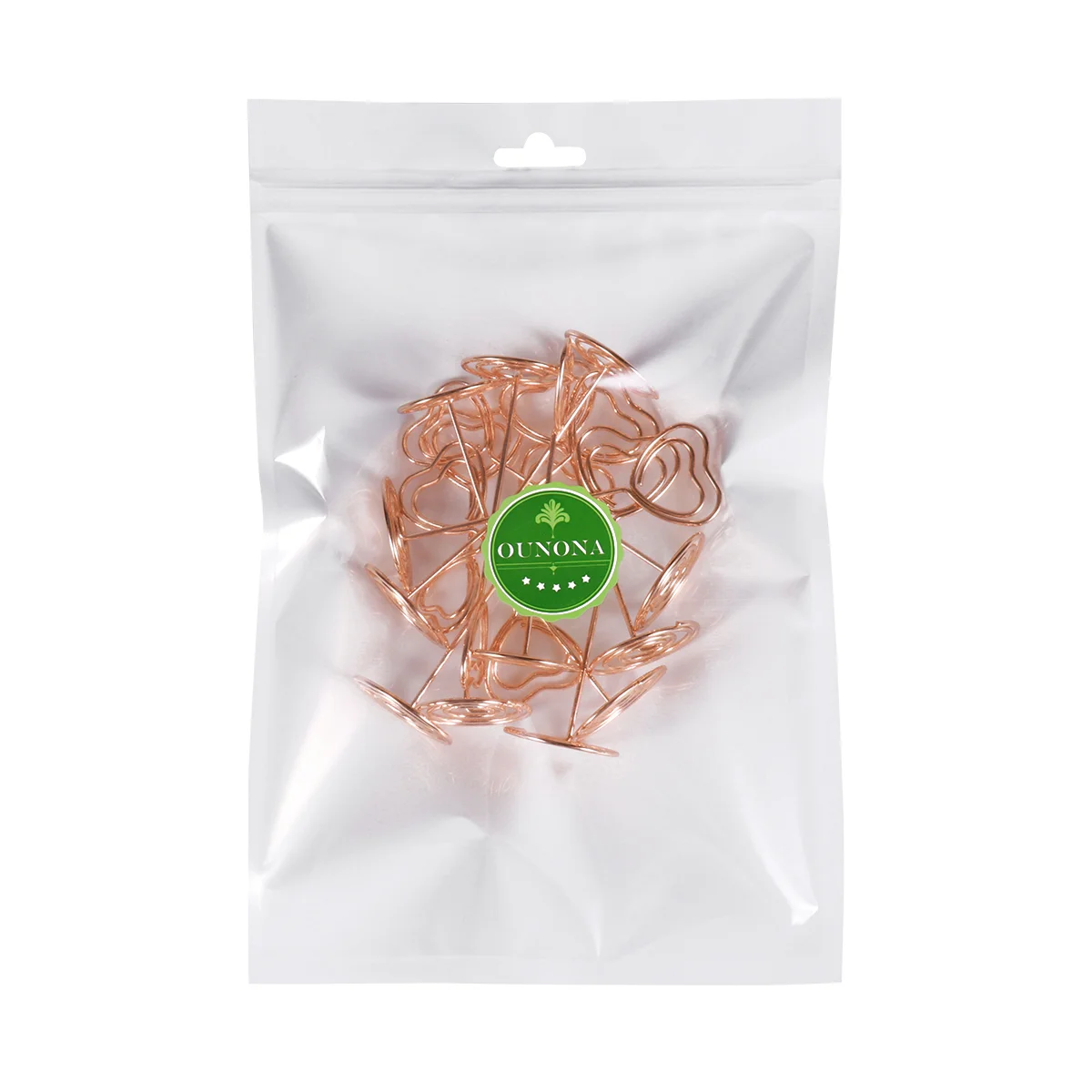 OUNONA 12- шт. розовое золото в форме сердца подставки для фотографий держатели