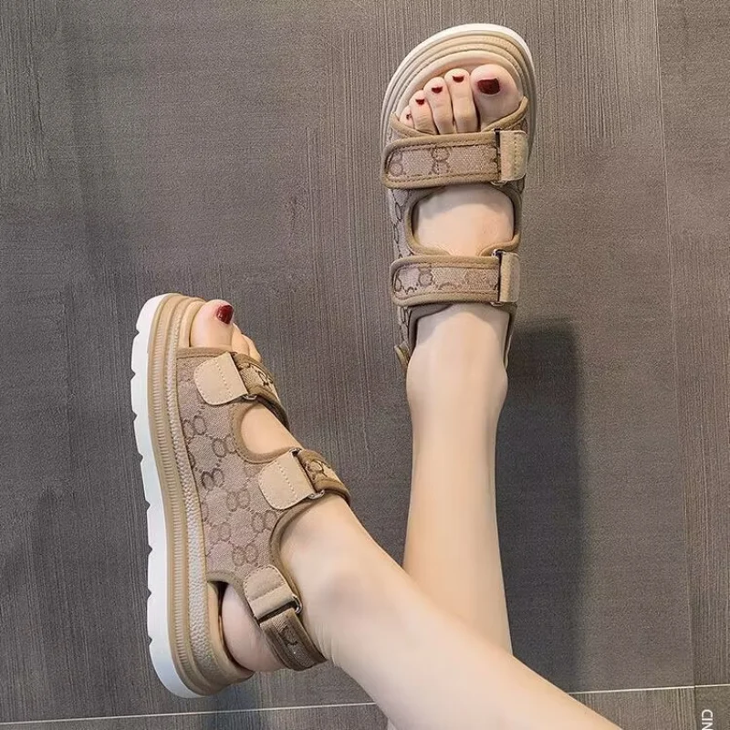 Famous Designer Design Women's Slippers High-quality Canvas Platform Women's Sandals Non-slip Beach Shoes Casual Women's Shoes