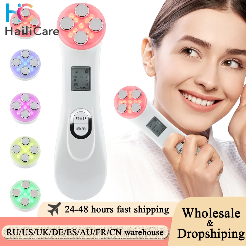 

Radio Frequency Facial Massager EMS Microcurrent Face Lifting Machine Skin Care LED Photon Skin Rejuvenation RF Beauty Device