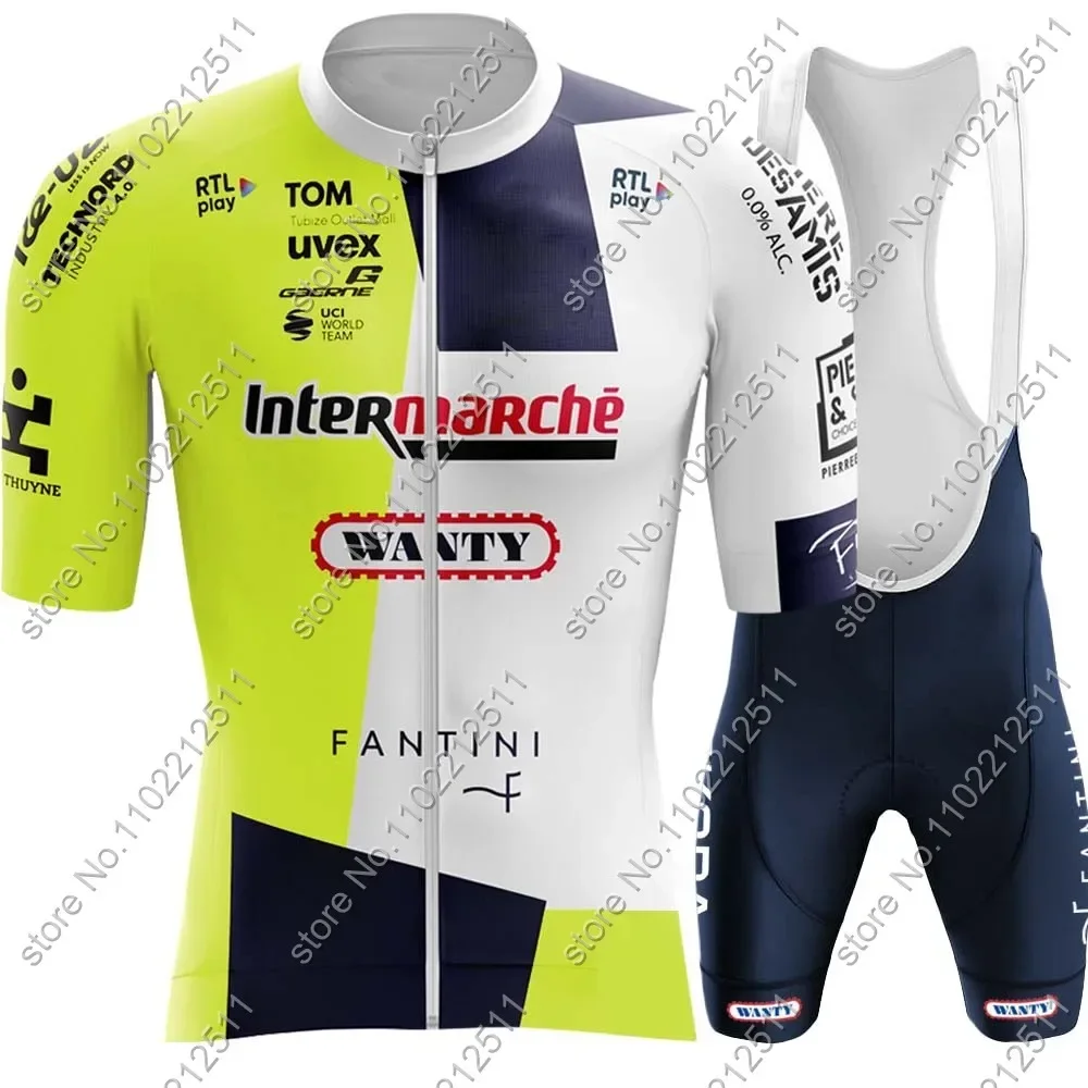 Джерси для велоспорта Wanty 2024 зеленый комплект мужская одежда с коротким рукавом