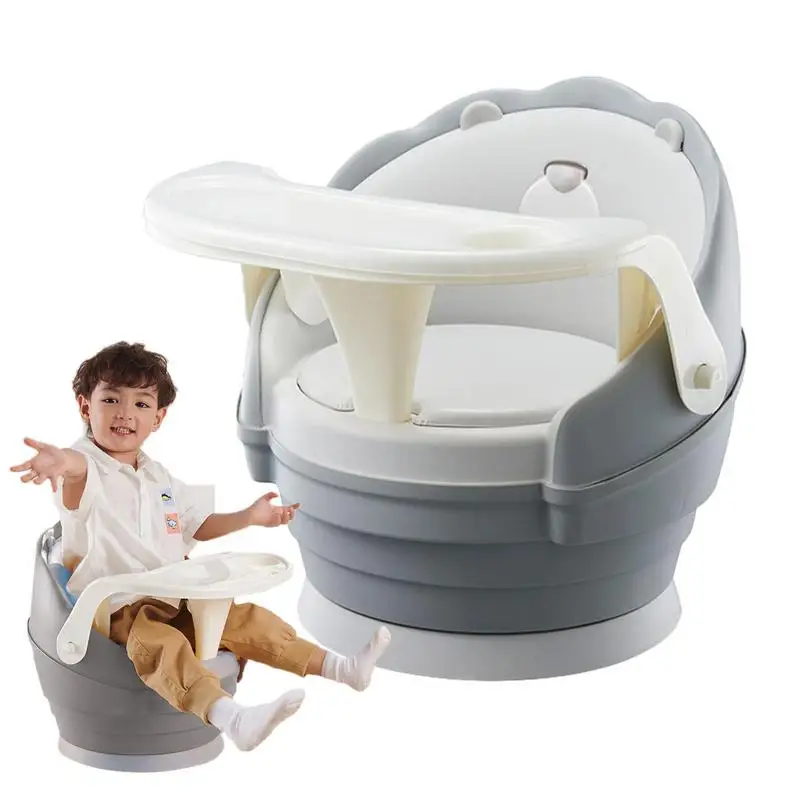 

Детское сиденье для обеденного стола, вращающийся стол для малышей, стул с милым голосом и съемной пластиной, вращение на 360 градусов для улицы