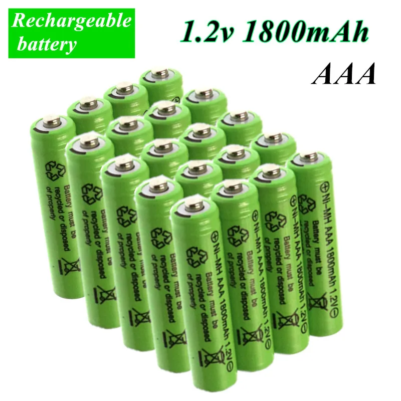 

AAA rechargeable battery NIMH 1.2V 100% AAA 1800 MAH 1.2V rechargeable 2A battery