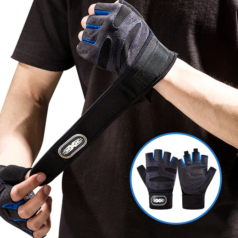 

Dumbbell Gloves for Men Women Weightlifting Crossfit Bodybuilding Workout Sport Gym Training Gloves Non-slip Wrist Protector