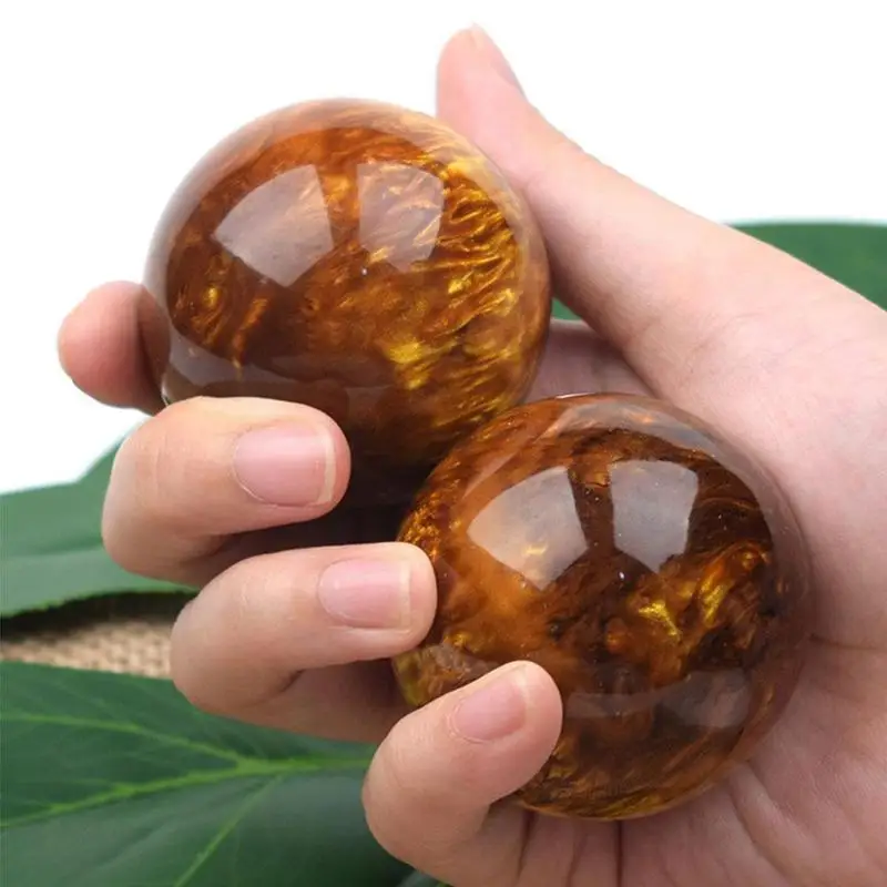 

1pcs Hand Massage Ball Sea Willow Amber Amethyst Aquamarine Camel Adult Balls Massager Care 5cm Roller Antistress Blood Hea K3Y4