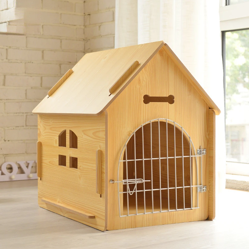 

Съемный домик для домашних животных, домик для кошек малого и среднего размера, деревянное гнездо для домашних питомцев