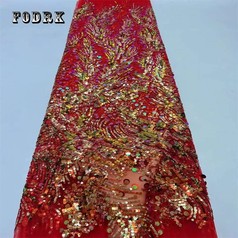 

Африканские кружевные ткани 2023, Высококачественная кружевная ткань, новейшая вышивка блестками, кружево с блестками для свадебного платья HX