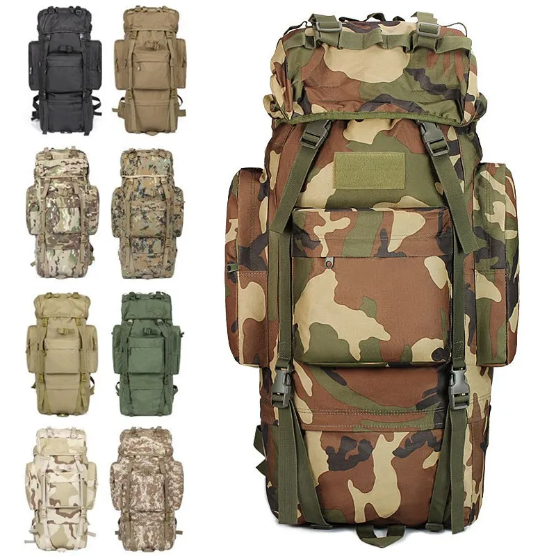 

Военные уличные спортивные рюкзаки 65L, камуфляжные дорожные сумки, тактический армейский Рюкзак Molle для кемпинга, походов, охоты