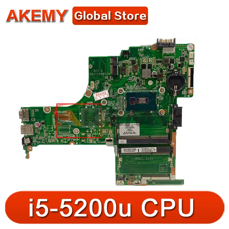 Laptop Motherboard For HP 14-AB Series 806831-501 i5-5200u CPU DAX12AMB6D0 DDR3 Fully Tested |