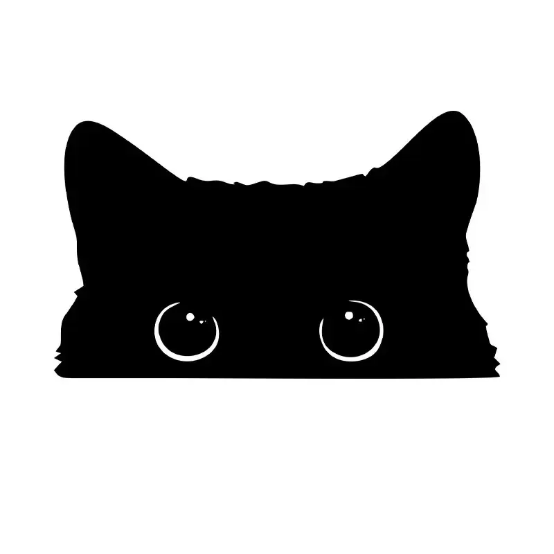 

Аксессуары для автомобильных наклеек Поганый кот крадется с большими глазами Часы Виниловый чехол для стайлинга автомобиля Водонепроницаемый 15 см х 9 см ПВХ KK