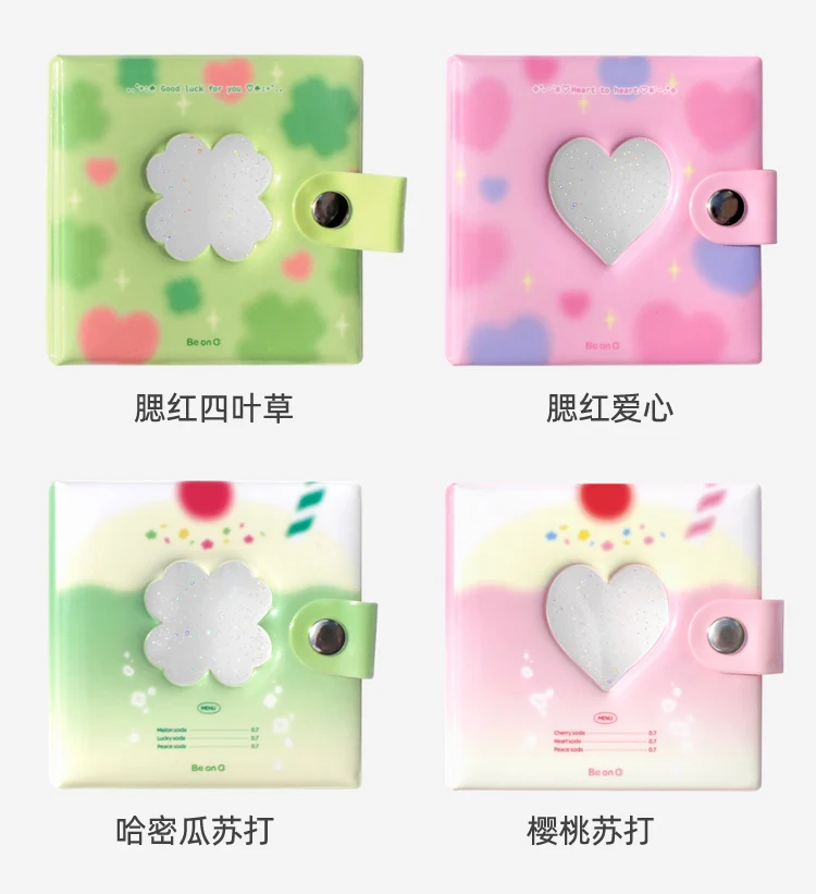 

Korean Clover Button Lock Photocard Binder Kpop 3inch Photo Holder Book Idol Photo Collect Book Album For Polaroid Instax