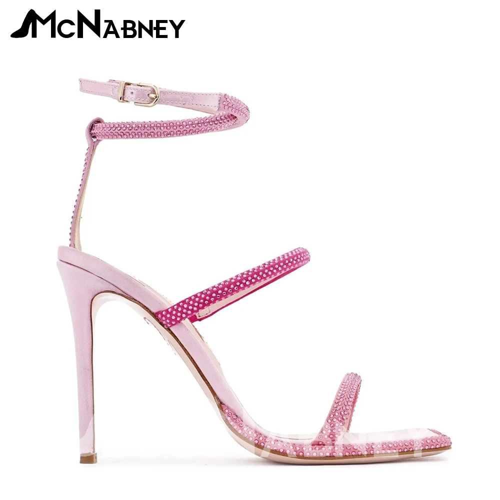 Красочная женская летняя обувь на шпильке Роскошные Яркие туфли высоком каблуке