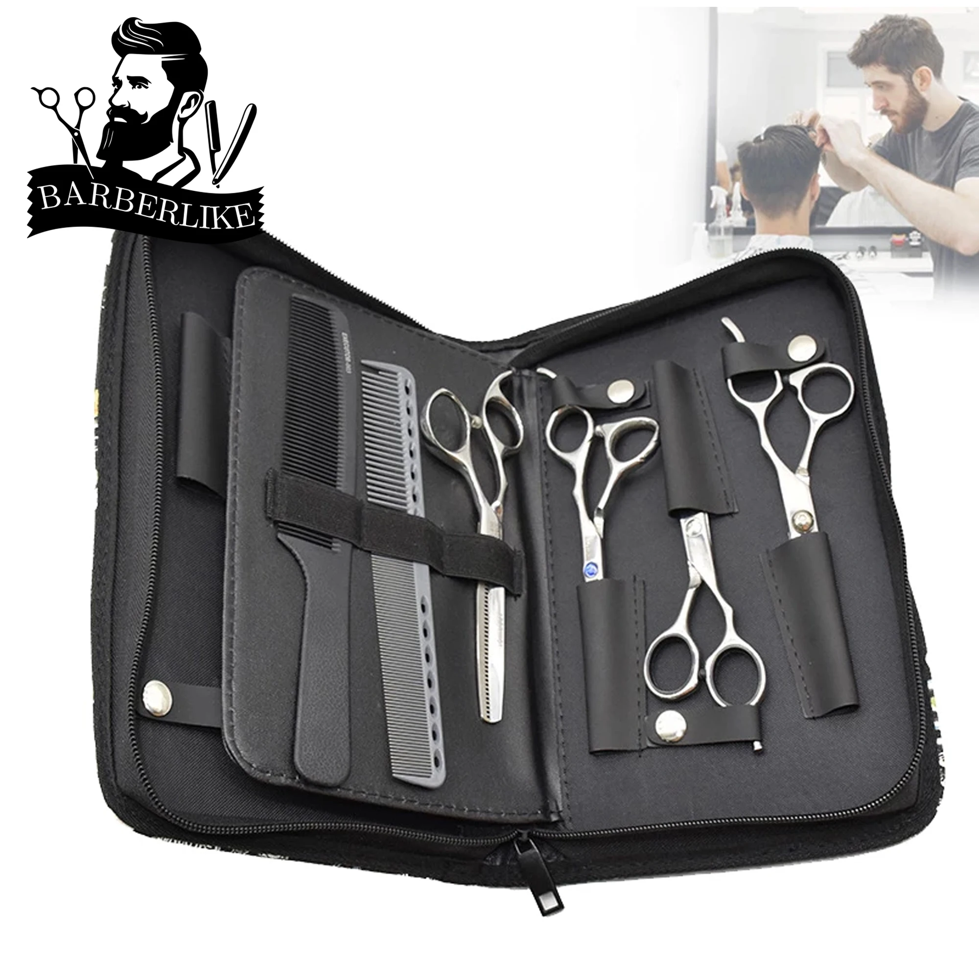 

Salon Barber Scissor Comb Bag Pouch Holster Hairdressers Hair Stylist Scissors Hairdressing Tools Case Folding Holder
