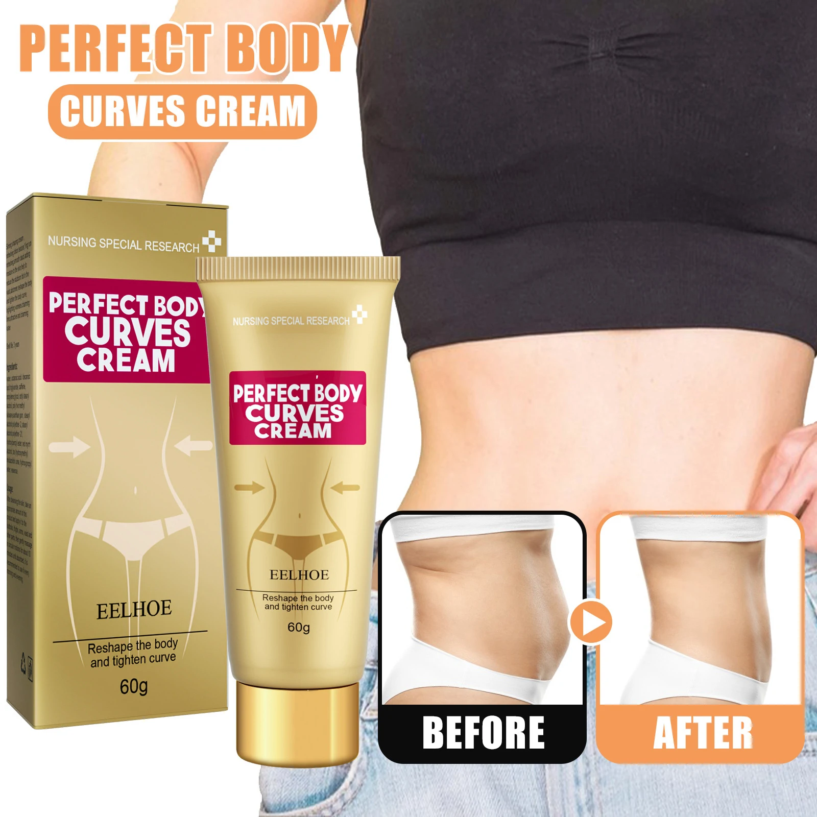 

60g Slimming Body Shaping Cream Belly Fat Burning Abdomen Reducer Cellulite Remover