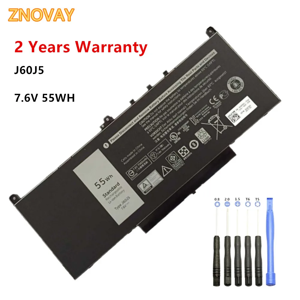 ZNOVAY J60J5 7 6 В 55 Втч аккумулятор для ноутбука DELL Latitude E7270 E7470 серии R1V85 MC34Y 242WD