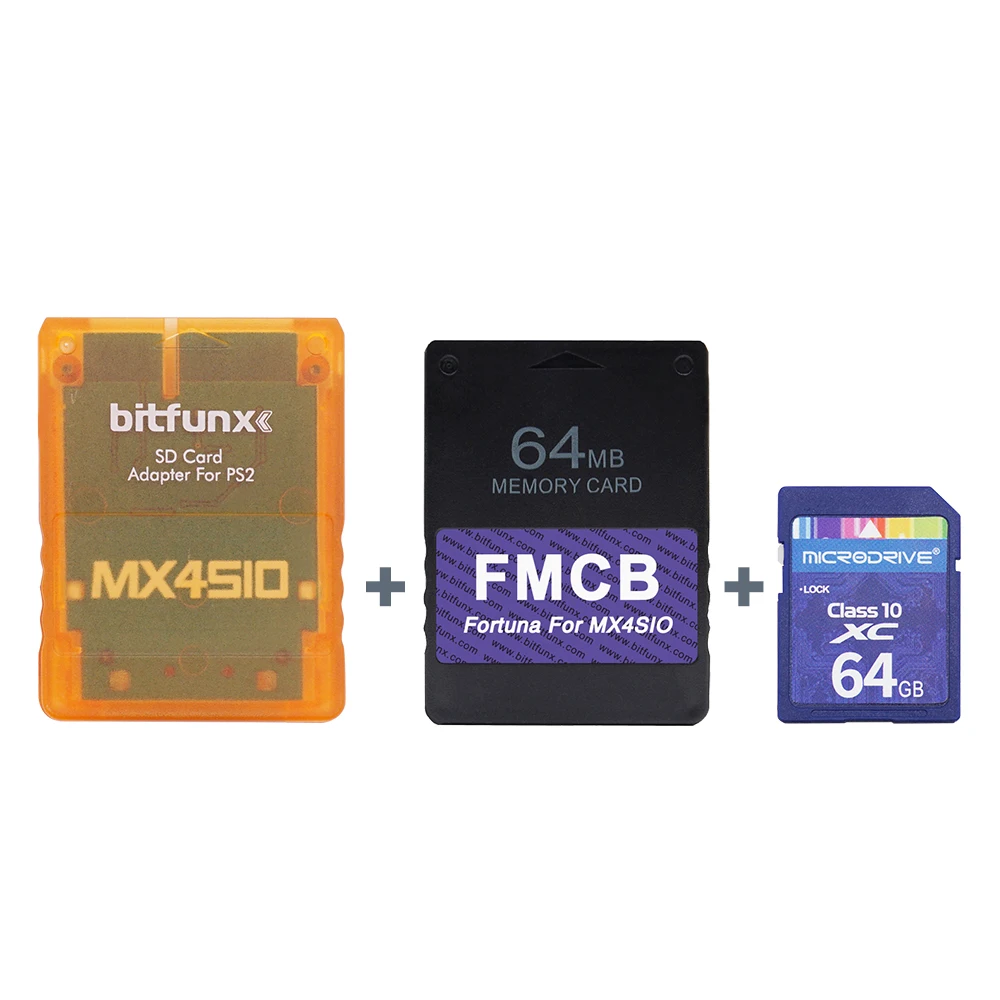 Адаптер для SD-карты MX4SIO SIO2SD PS2 Slim игровые консоли + Fortuna 64MB FMCB OPL1.2.0 комбинированная
