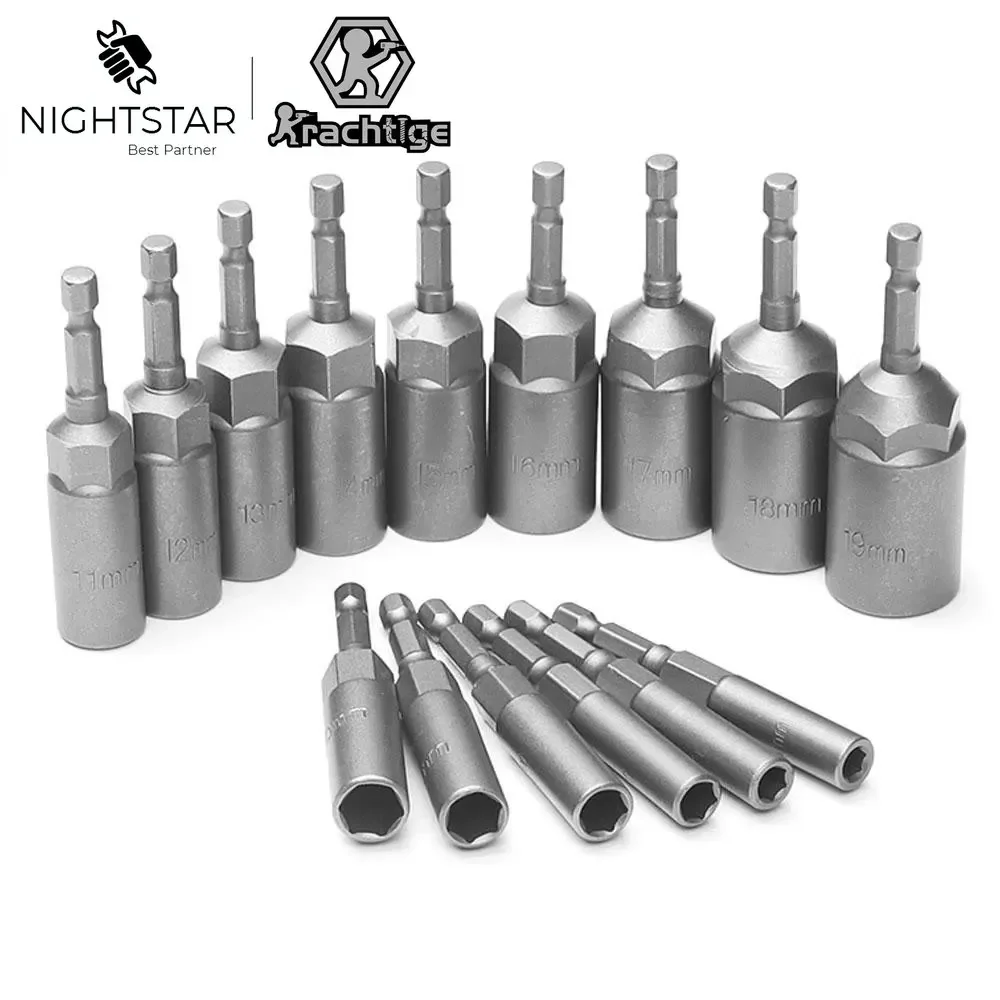 

Набор отверток Krachtige 1/4", 15+10 шт., 5.5-19 мм