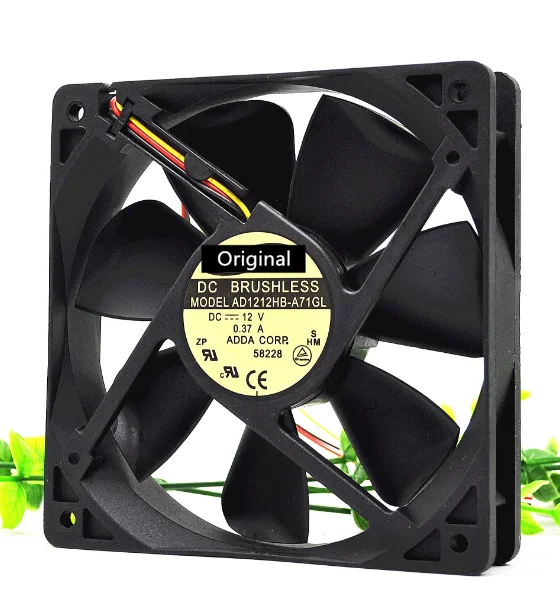 Оригинальный, 100% рабочий, 12025 дюйма, 12 см, 120 мм, Φ охлаждающий вентилятор 12 В, 120 А, для 120*25 мм