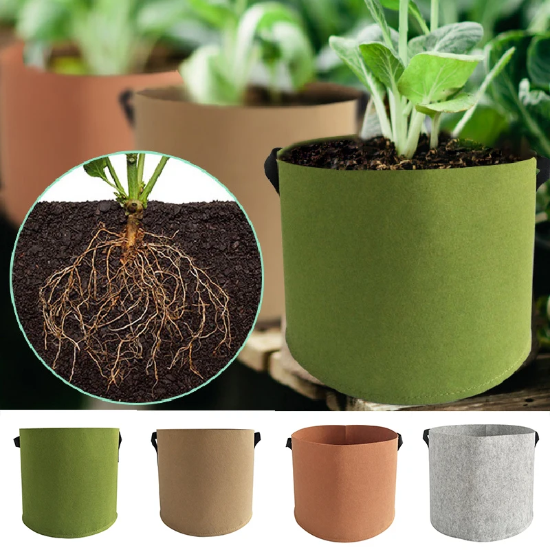

Gallon Garden Plant Grow Bags Vegetable Flower Pot Planter DIY Potato Garden Pot Plant Growing Bag Tools Planting Grids Bag