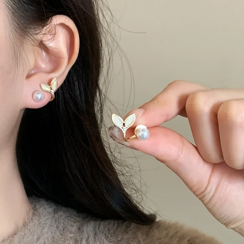 Очаровательные серьги из стерлингового серебра 925 пробы с цирконом и жемчугом