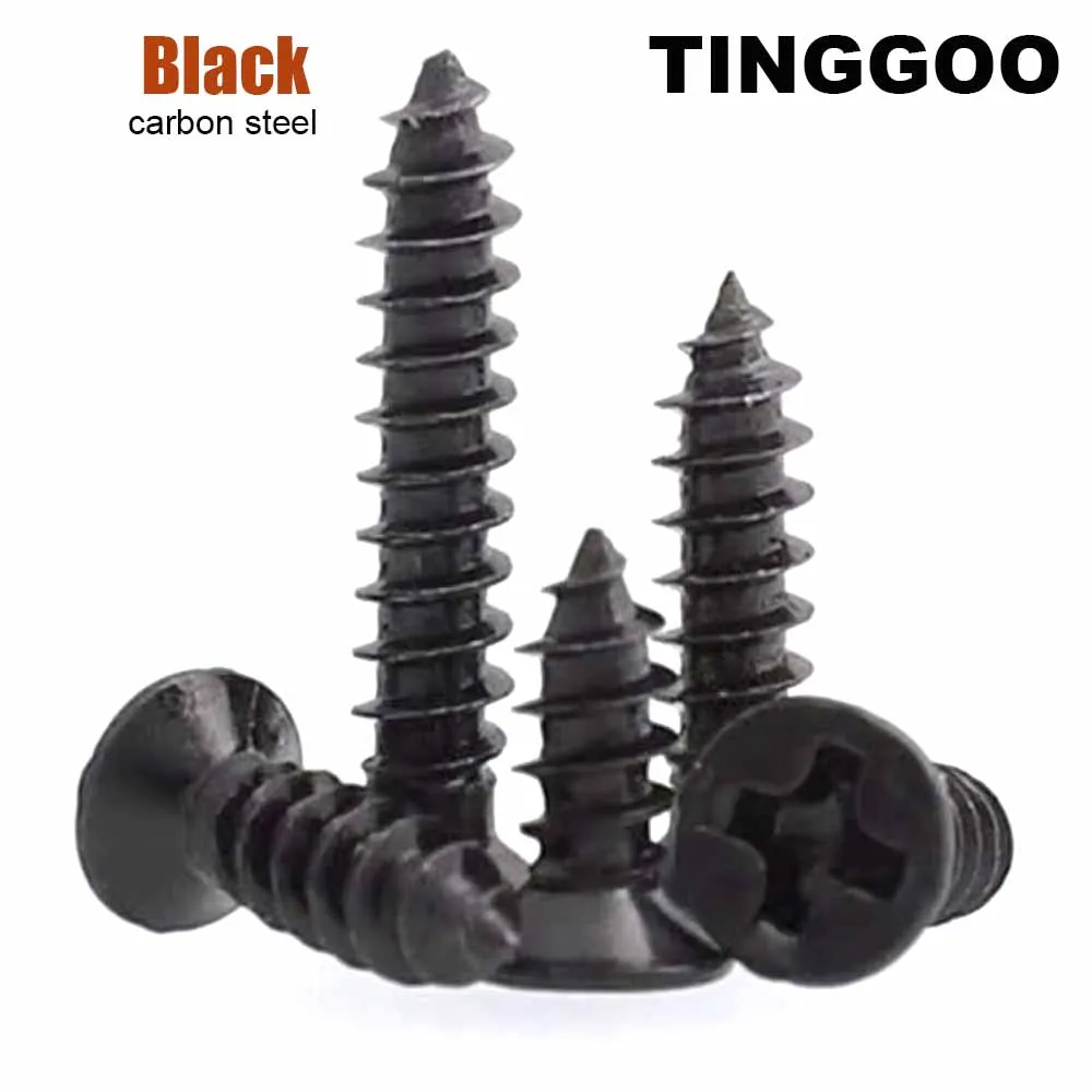 

50/200 шт. KA M1 M1.2 1,4 1,7 2 M2.3 2,6 M3 M3.5 M4 черный Мини маленький крестообразный винт с потайной головкой из дерева