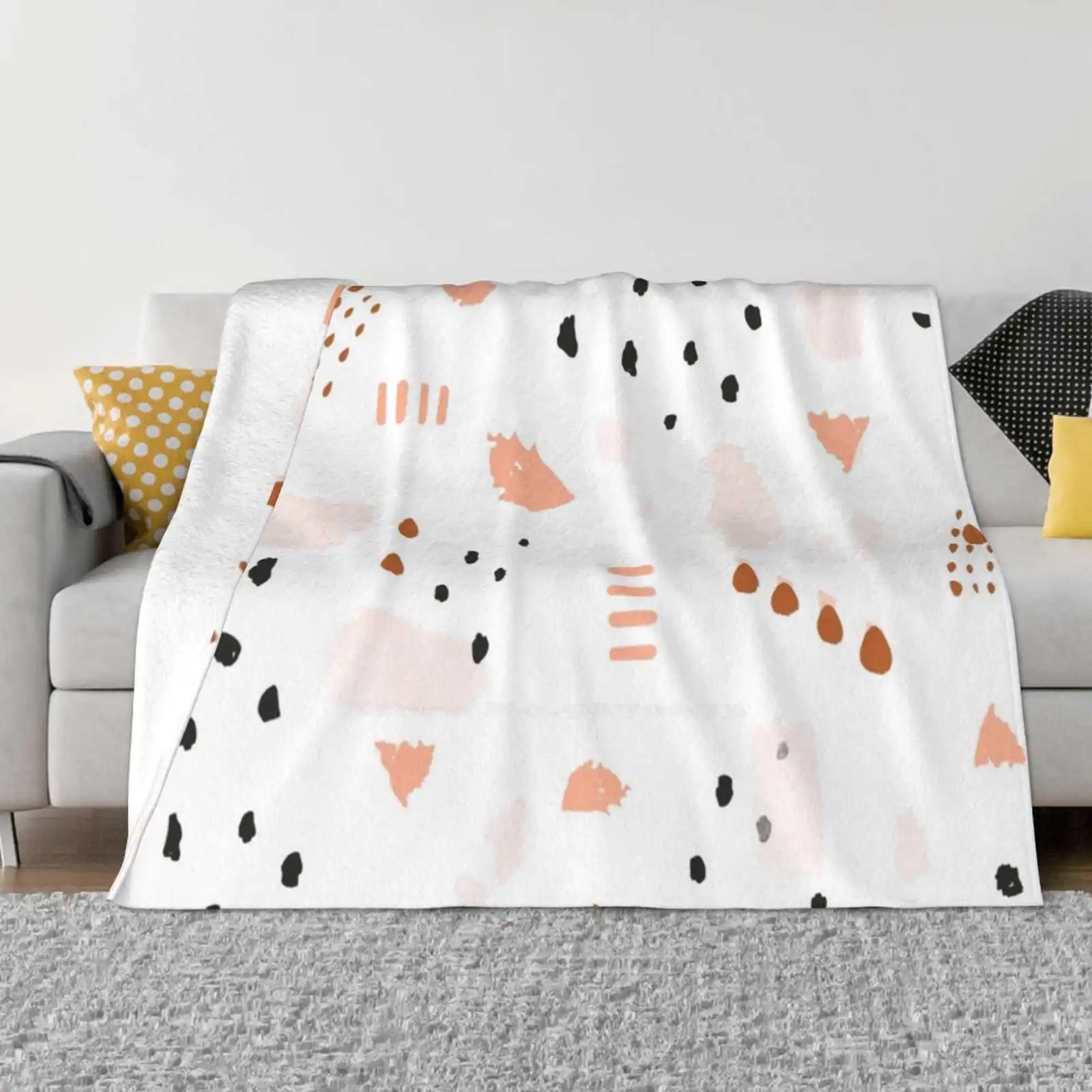 

Serenade New Print Novelty Fashion Soft Warm Blanket Pattern Pink Peach Abstract Dansedelune