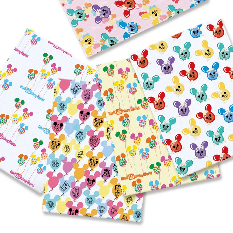 

Mickey is the balloon Disney Cartoon Hot DIY handmade sewing patchwork quilting baby dress home sheet 140cm printed fabric