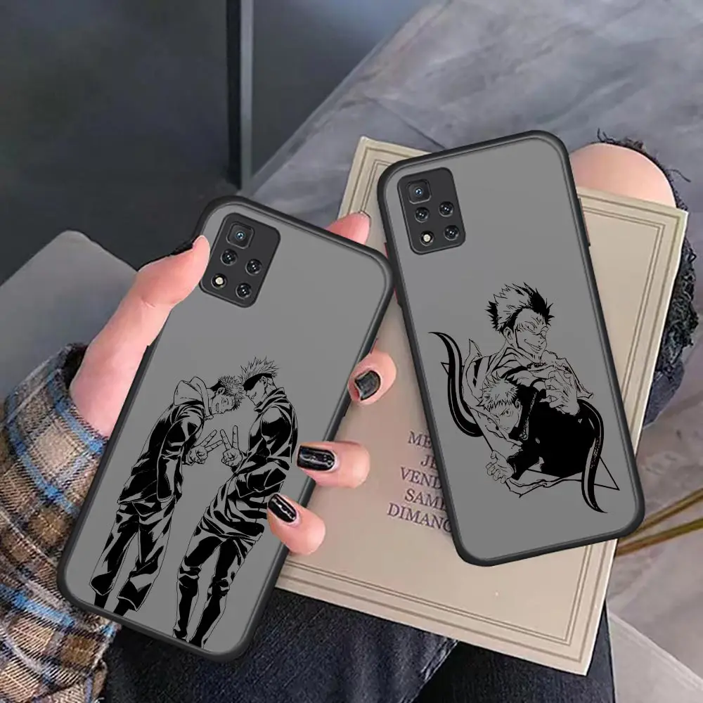 

Jujutsu Kaisen Comics Anime Cartoon Matte Case For Redmi Note 10 Pro Case For Redmi Note 11 10 9T 9S 9 8 Pro 7 6 5 4 3 2 Cover