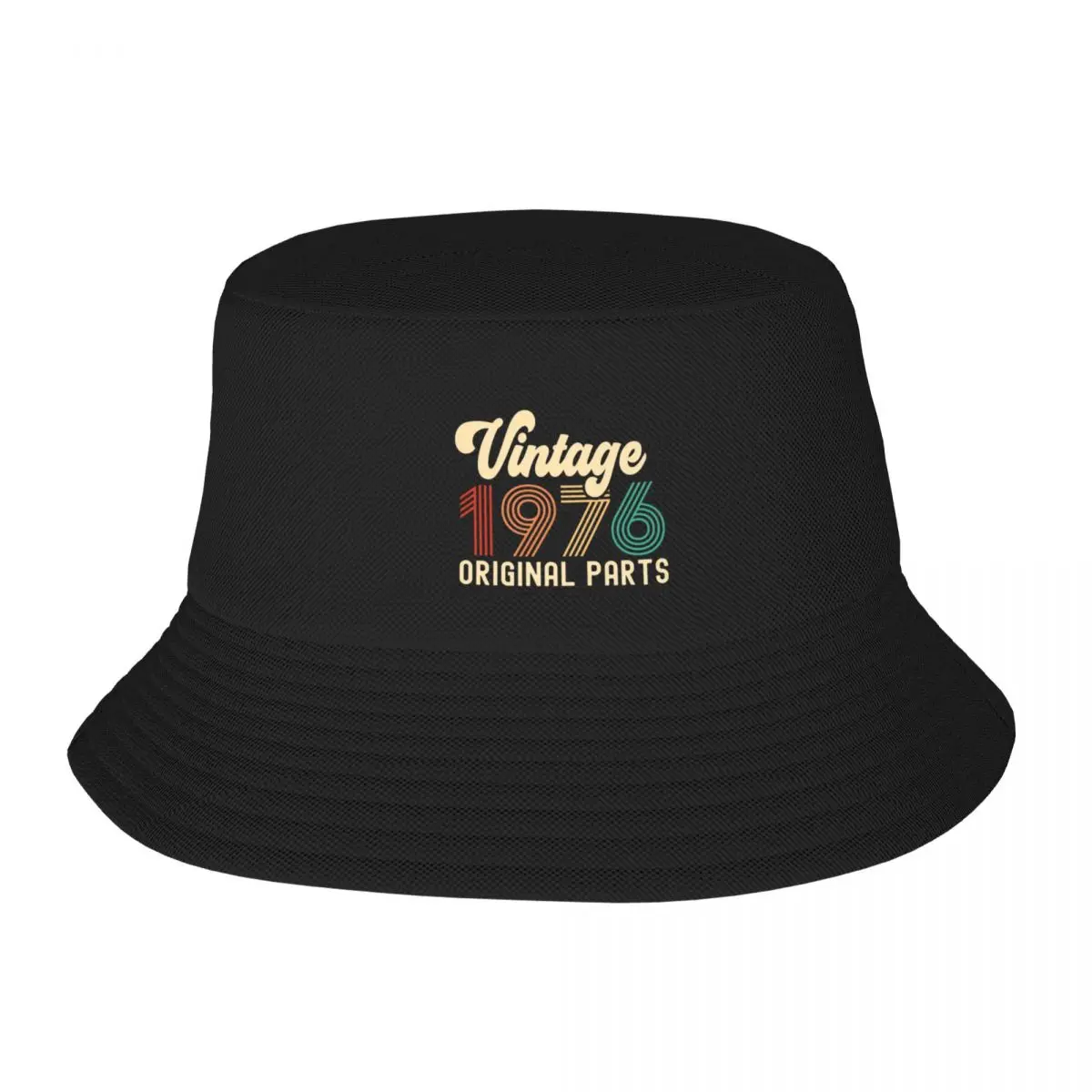 

Vintage 1976 Original Parts Men Women Bucket Hat Outdoor Sun Protection Cap Breathable Mesh Fisherman Hats For Birthday Gift