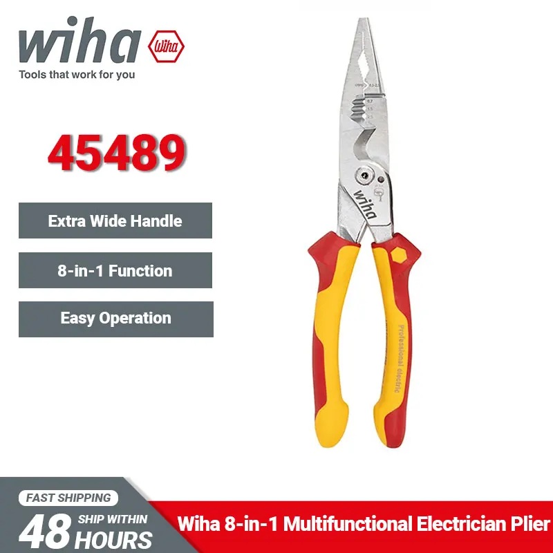 

Wiha 45489 Плоскогубцы 8-в-1 для электрика
