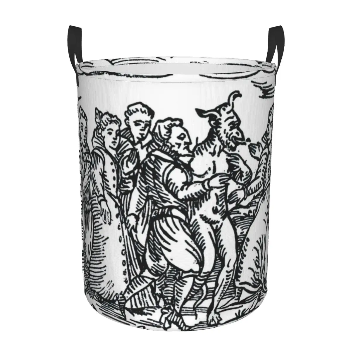 

Witches Dancing With The Devil Dirty Laundry Basket Waterproof Home Organizer Basket Clothing Kids Toy Storage Basket