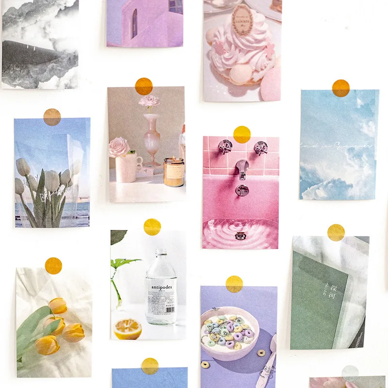 100 искусственные наклейки украшение с эстетическим природным пейзажем для