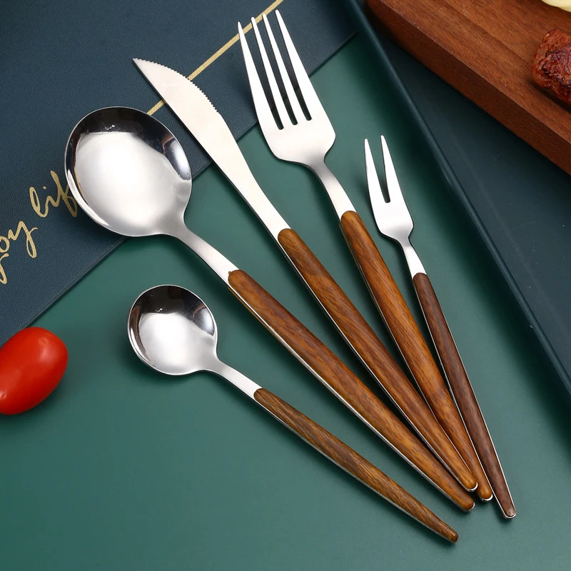 Кухонные принадлежности искусственная деревянная ручка искусственный нож ложка