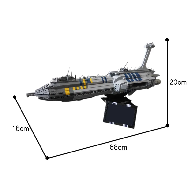 MOC Interstellarx космический корабль серия невидимая рука модель военного корабля