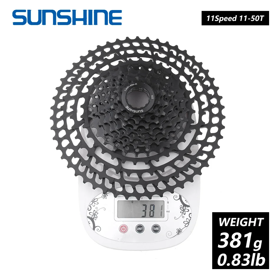 Кассета для горного велосипеда SUNSHINE ульсветильник 10/11/12 скоростей 11-46/50/52 т |