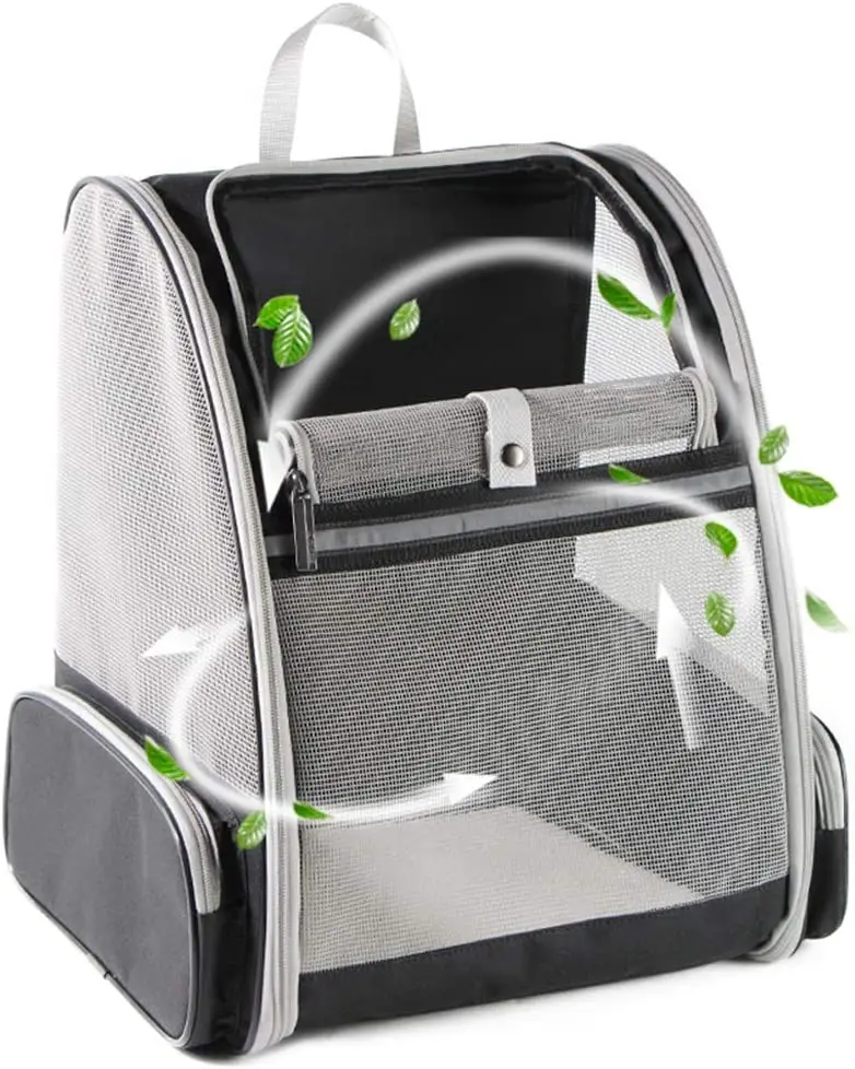 

Innovative Traveler Bubble Backpack Pet Carriers for Cats and Dogs Clear Window, Seatbelt Attachments, Airline Approved