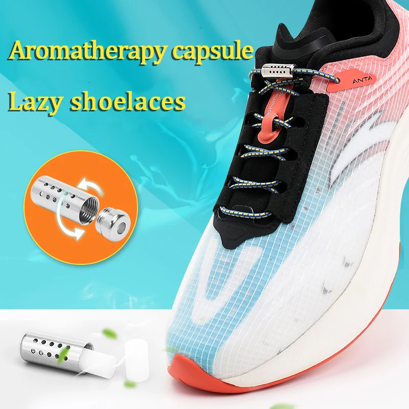 

Aroma Elastic Laces Sneakers No Tie Shoelaces Round Shoe Laces without Ties Kids Adult Quick Shoelace Rubber Bands for Shoes