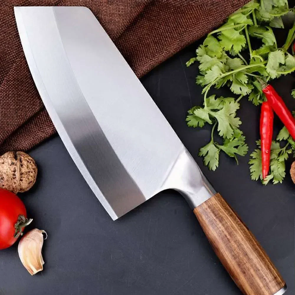 Китайский нож с деревянной ручкой кухонные ножи тесак для овощей мясника