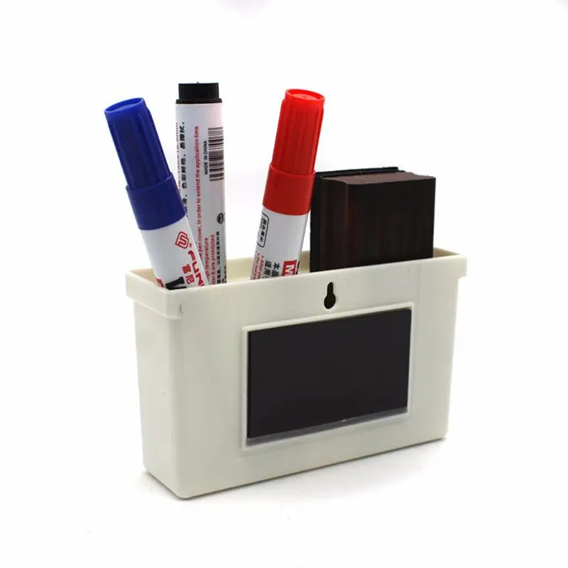 

Magnetic Whiteboard Markers Pencil Pen Holder Organizer Storage Box Container Save Space Office School Supplies W3JD