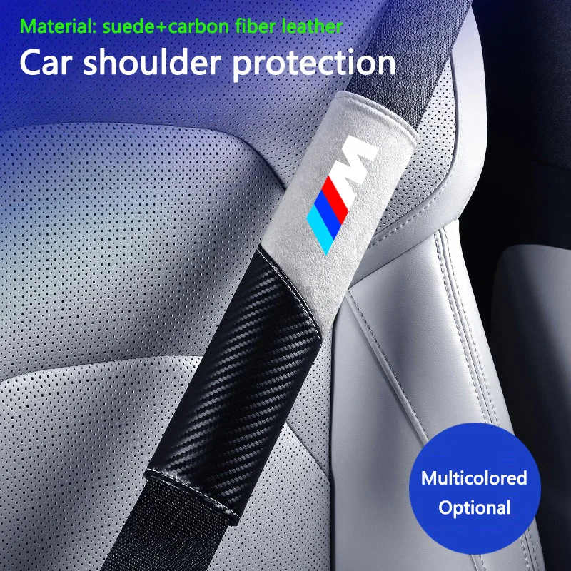Фото Комплект из 2 кожаных накладок на ремни безопасности для BMW M F10 F20 E83 E90 E92 E93 X1 X5 X6 F30 G03 E43 E53 E63 E84 №4