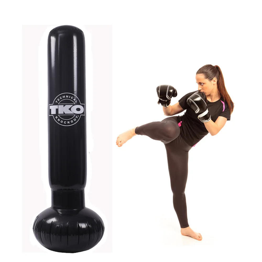 160cm Inflatable Boxing Bag Punching Fitness Exercise Training Boxing Sack PVC Thicken Boxing Pillar Tumbler Standing Sandbag