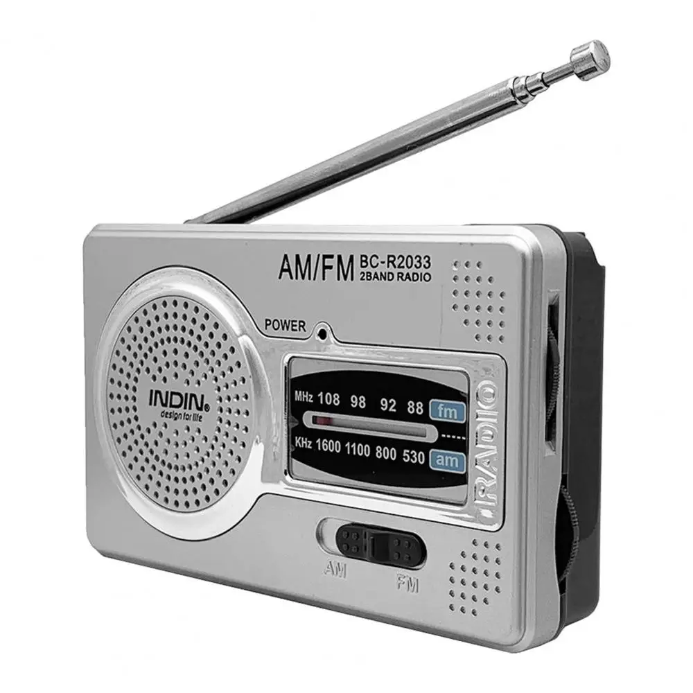 Operate Stereo Multi-function Speaker Telescopic Antenna Full Band World Pocket Radio Receiver Music Player AM/FM |