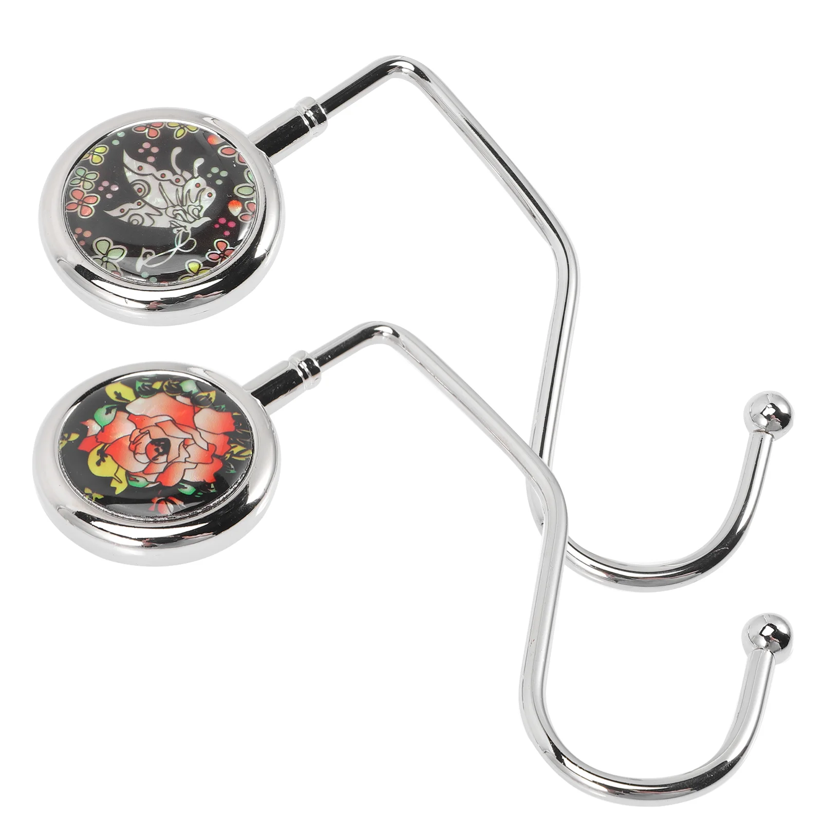 

2 Pcs Ordinary Bag Hook Miss Storage Tote Portable Handbag Zinc Alloy Purse Desk