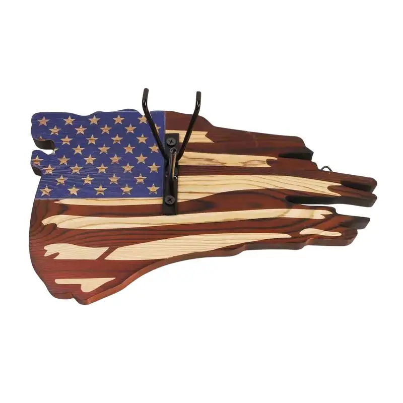 

European Mount Plaques American Flag Wooden Deer Skull Plaque Skull Hooker Display Rack American Flag Decor Pedestal Skull