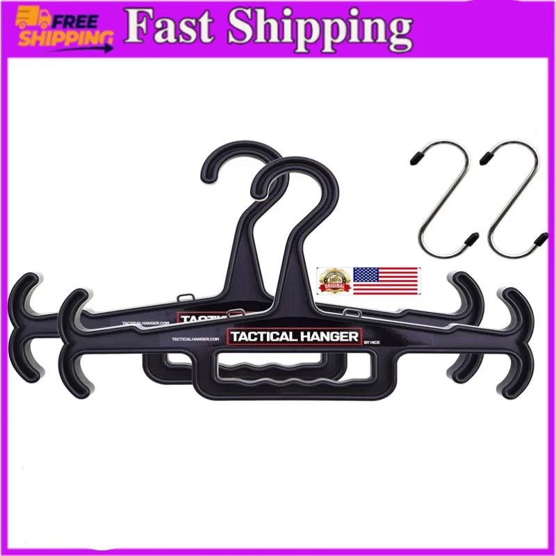 

Tactical Hanger | Set of 2 | Original Heavy Duty Standard Hanger | 200 lb Load Capacity | Durable High Impact Resin