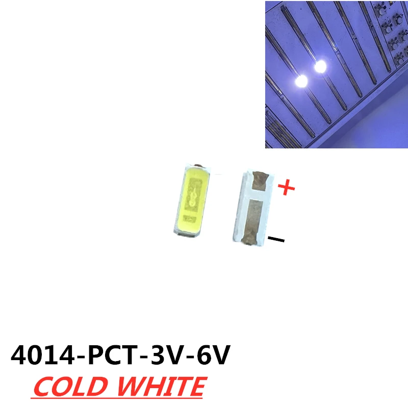 500 шт. 4014 Замена 4020 SMD СВЕТОДИОДНЫЙ ные бусины холодный белый 0 5 Вт 1 3 в 6 ма для